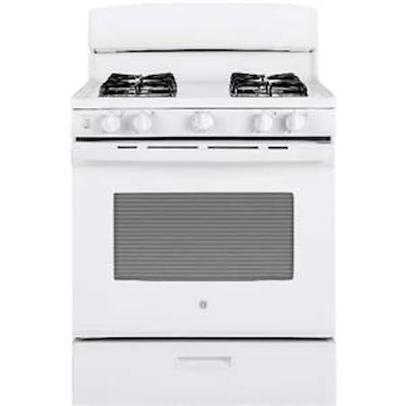 White 4.8 cf Gas Range